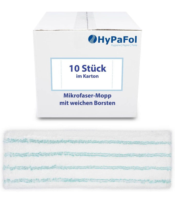 Profi Wischbezug aus Mikrofaser mit Borsten 50cm 10er-Pack