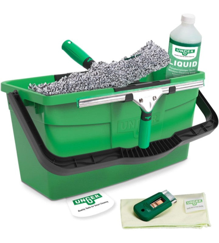 UNGER ErgoTec Profi Fensterreiniger 6in1 Complete Kit Fensterputzer Set